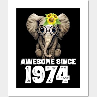 Awesome since 1974 46 Years Old Bday Gift 46th Birthday Posters and Art